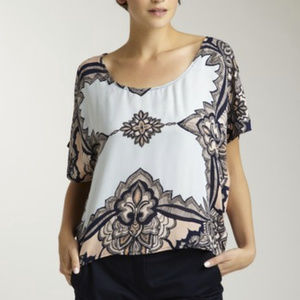 Tt Collection Scarf Print Top
